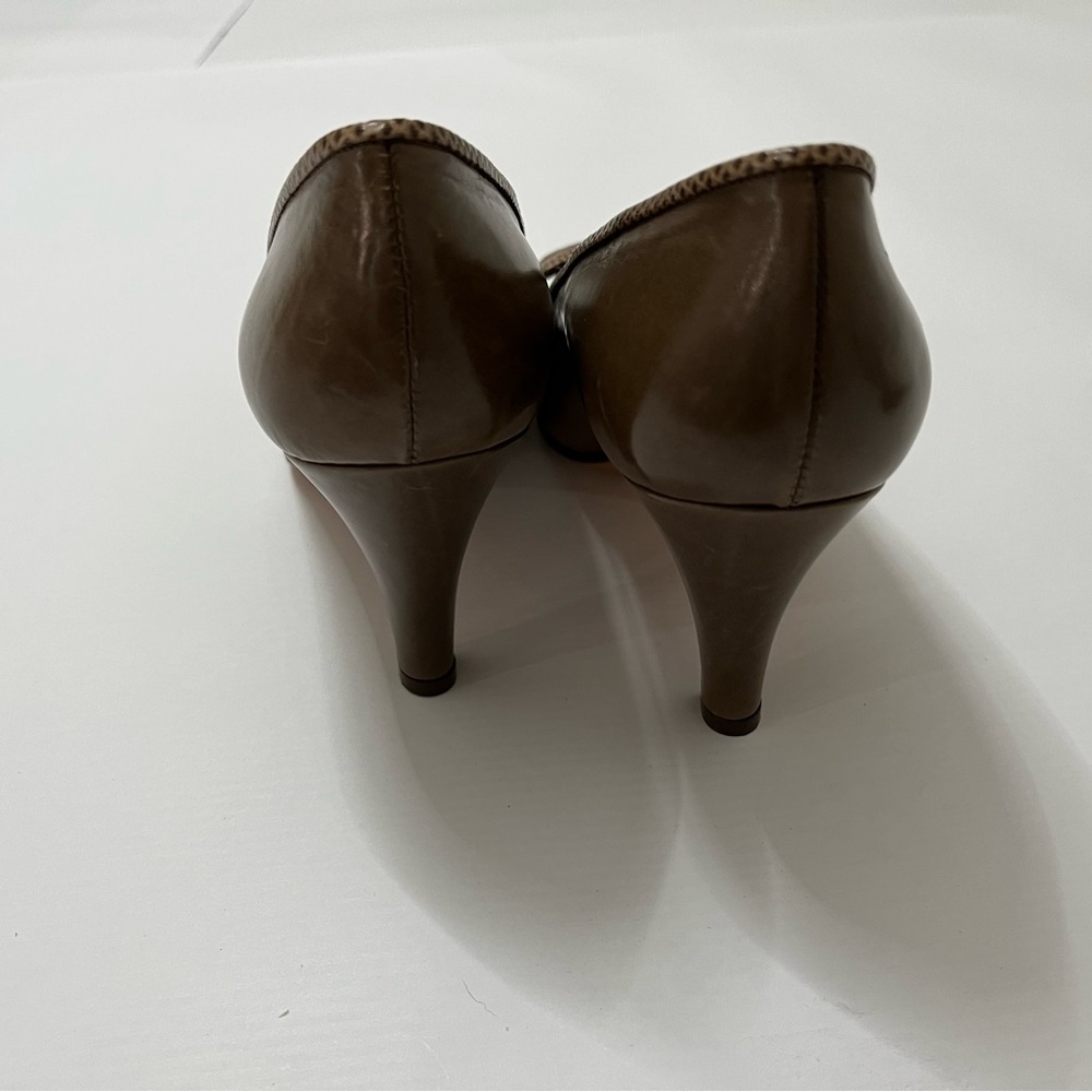 Julianelli Brown Leather Heels Womens Size 7  Vintage 50’s 60’s Made In Italy - Picture 7 of 10